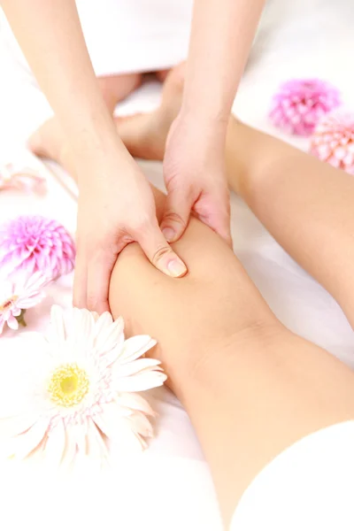 Woman getting a foot massage　 — Stok fotoğraf